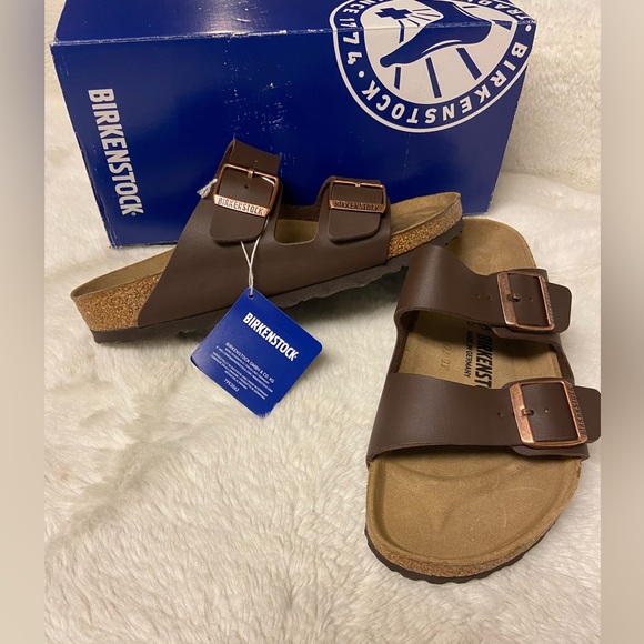 Birkenstock | Shoes | New Birkenstock Arizona Dark Brown Mens Size 4 Birko  Flor Mens 7 Ladies 9 | Poshmark